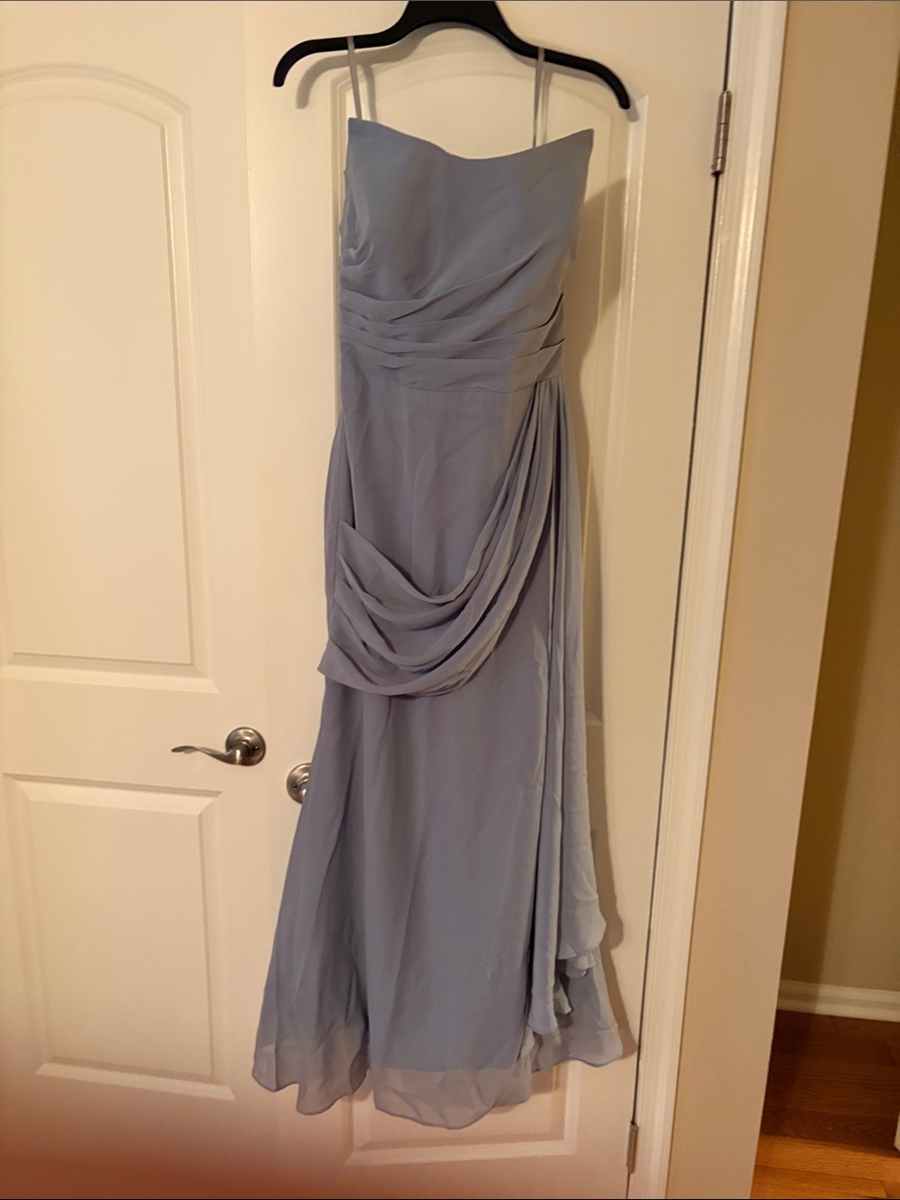 Elegant Light Blue Chiffon Evening Dress